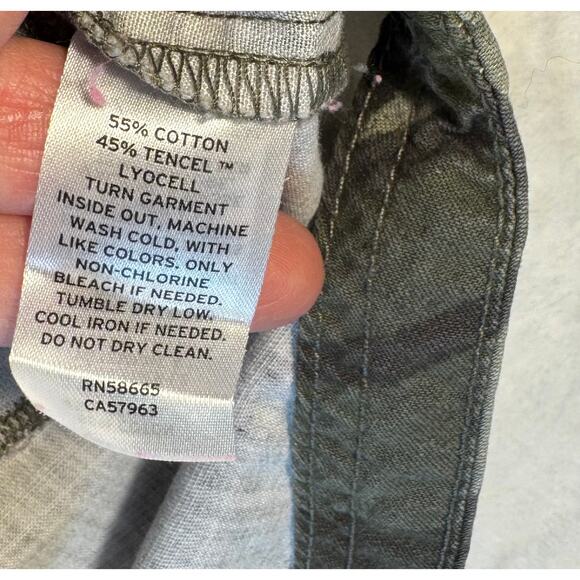 Nordstrom Caslon Green Camo Utility Vest Military Pockets Small - Picture 8 of 12